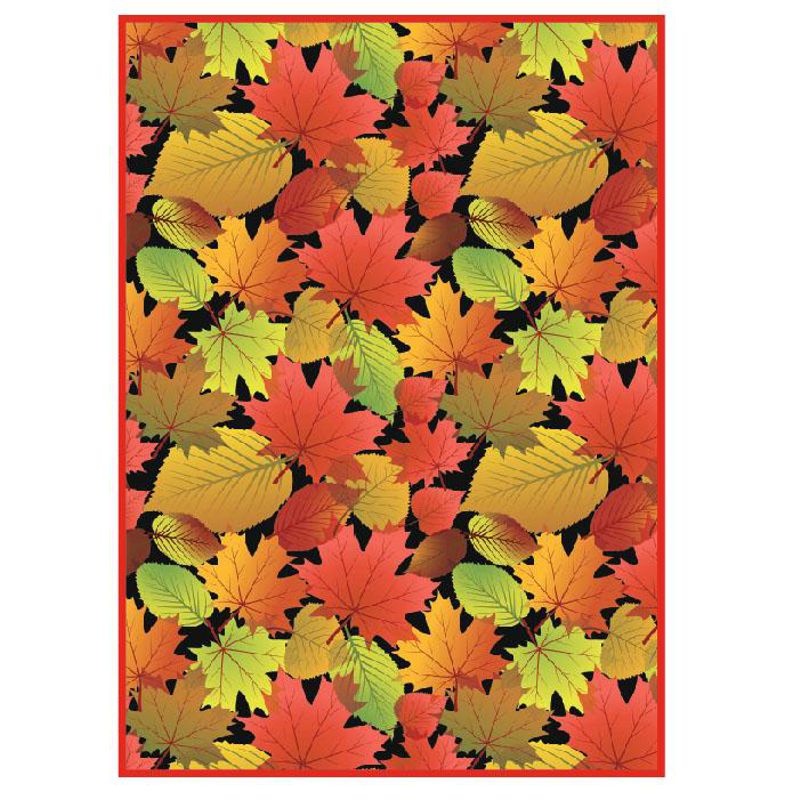 Fall Leaves Microfibre Towel - 20" x 28" - Click Image to Close